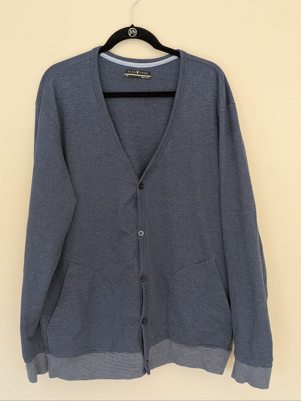 Five Four Men's Slate Blue Button Cardigan